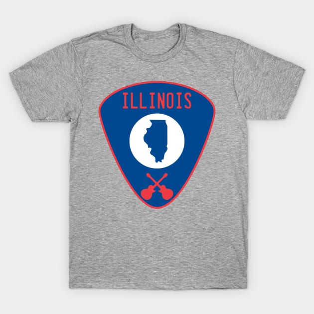 Illinois Guitar Pick T-Shirt by fearcity